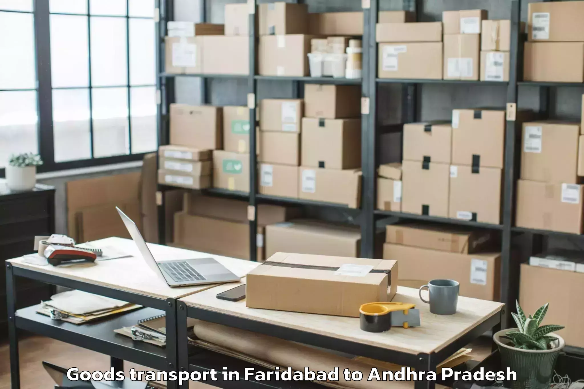 Easy Faridabad to Samarlakota Goods Transport Booking